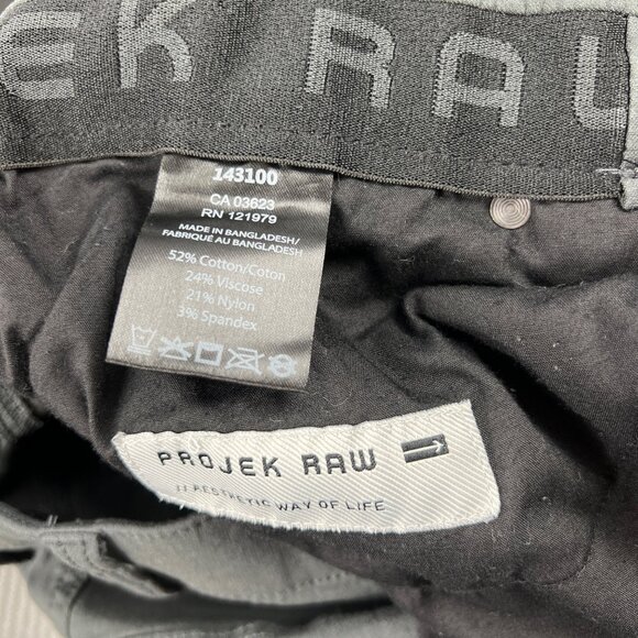 Projek Raw Slim Fit Casual Pants Charcoal Gray Stretch Denim size 36x30 - Picture 7 of 11